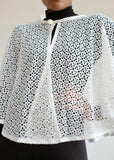 LFB-0997 - White Corded Lace Cape