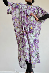 LFB-0986 - Floral Silk Kaftan