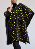 LFB-1000 - Black & Yellow Polka Dot Chiffon Dress Enhancer