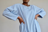 LFB-0987 - Blue Cotton Stripe Kaftan