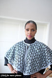 LFB-1007 - Sparkling Grey Corded Lace Cape