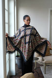 LFB-1010 - Black and Yellow Silk Enhancer with Black Tassels