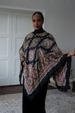 LFB-1010 - Black and Yellow Silk Enhancer with Black Tassels